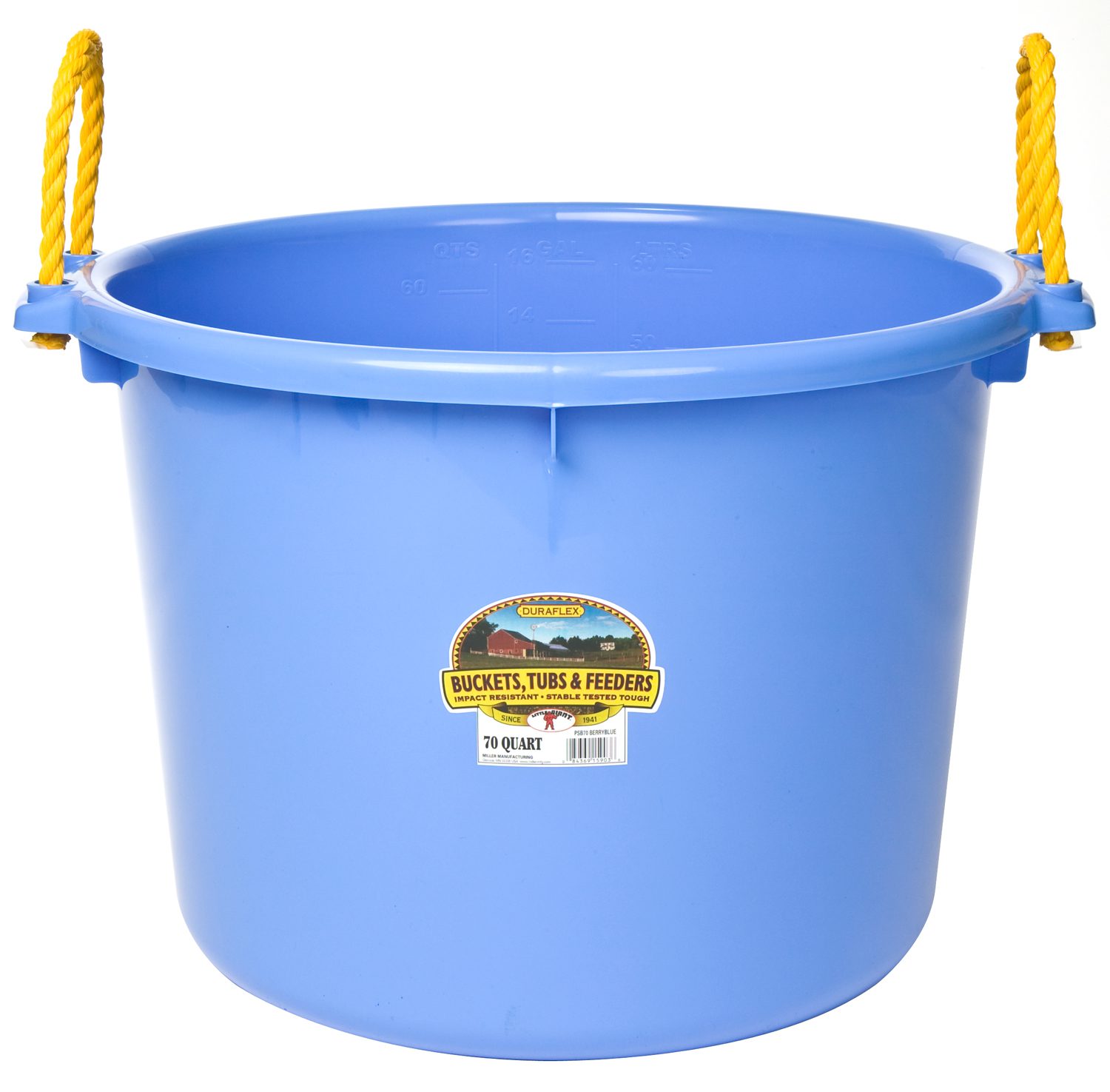 Duraflex, Muck Bucket, Berry Blue, 70 Qt. - Augusta Cooperative Farm  Bureau, Inc.