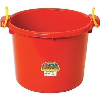 40-qt Plastic Muck Bucket with Rope Handles in Red - Buckets