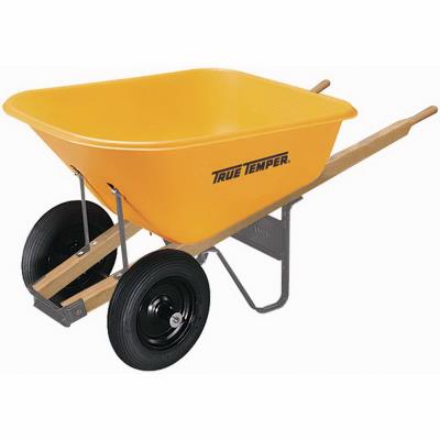 True Temper Poly Wheelbarrow 8 CUFT Dual Tire