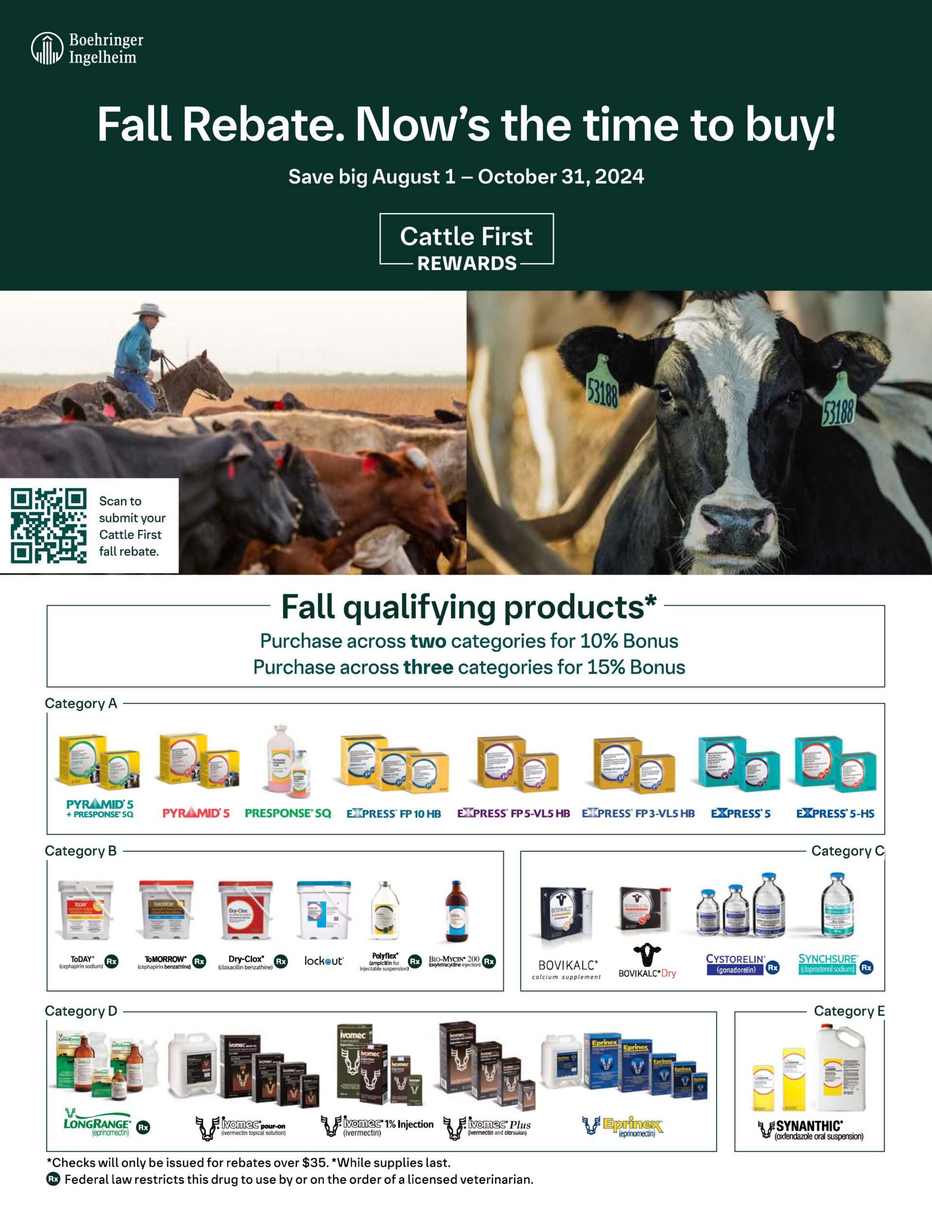 Boehringer Ingelheim Fall Cattle Rebates August 1 October 31 2024 Augusta Cooperative Farm Bureau Inc