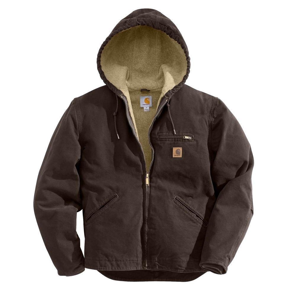 Carhartt, Men's Sandstone Sherpa Sierra Jacket, Dark Brown - Augusta ...