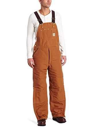 Sandstone Bib Overall, Quilt-Lined, Carhartt Brown - Augusta